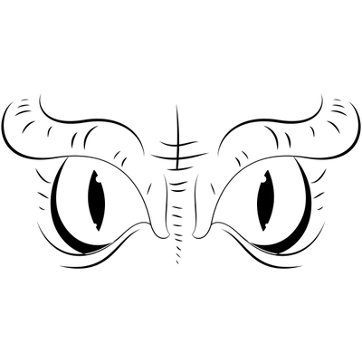 Evil Owl Eyes Craft Stamp