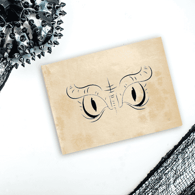 Evil Owl Eyes Craft Stamp - alternate view