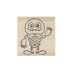 Cute Skeleton Mummy Craft Stamp Body and Design