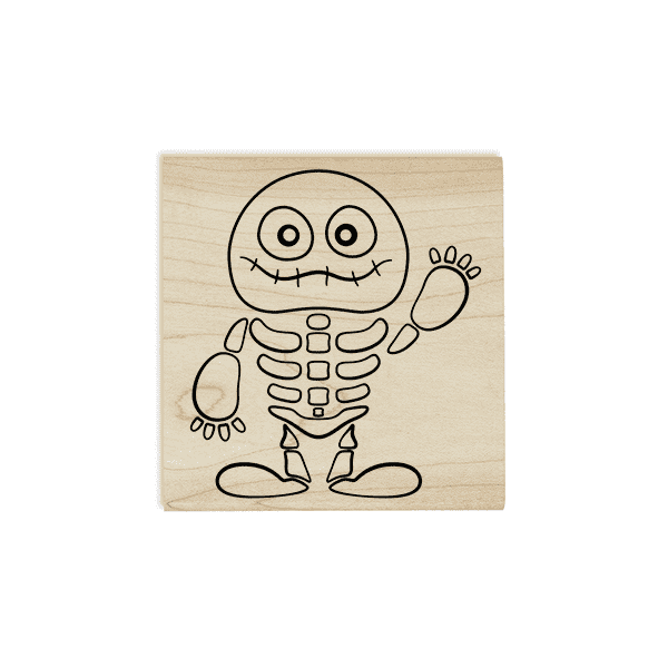 Cute Skeleton Mummy Craft Stamp Body and Design