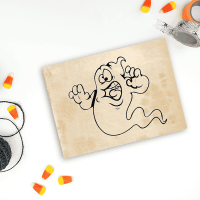 Goofy Ghost Craft Stamp - alternate view