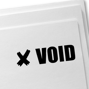 VOID X Stock Stamp