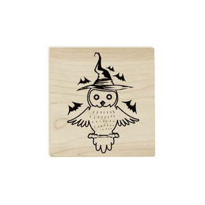 Owl Witch with Bats Craft Stamp Body and Design