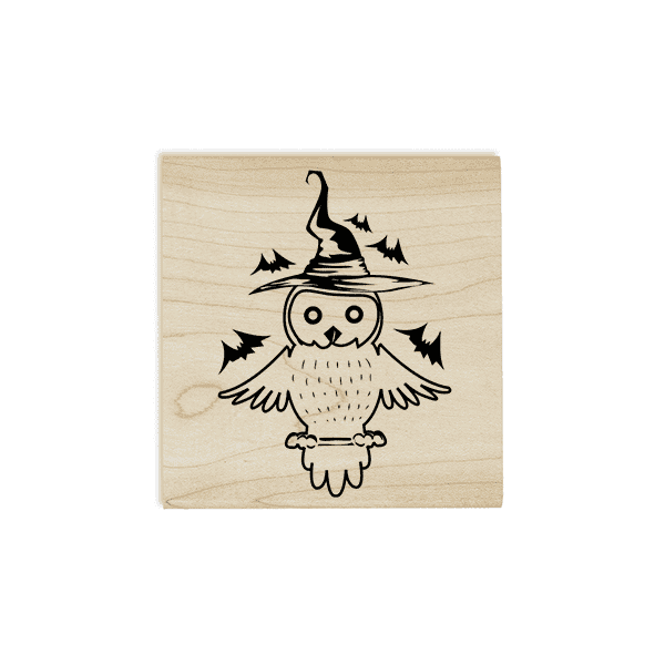 Owl Witch with Bats Craft Stamp Body and Design