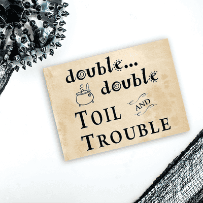 Double Double Toil & Trouble Craft Stamp - alternate view