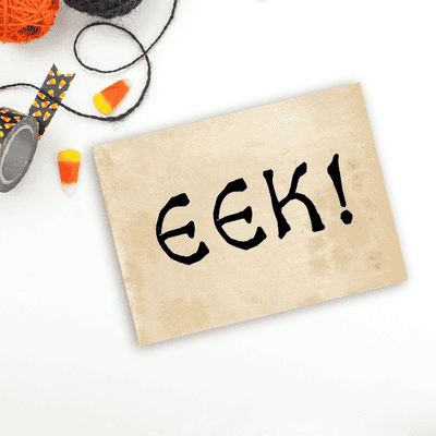 EEK! Halloween Craft Stamp - alternate view