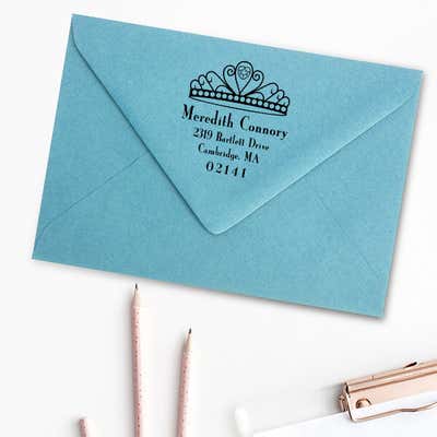 Princess Crown Return Address Stamp - alternate view