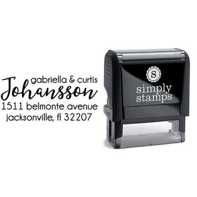 Johansson Script Address Stamp - alternate view