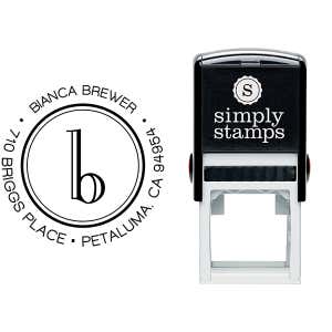 Brewer Minimalist Address Stamp Body and Design