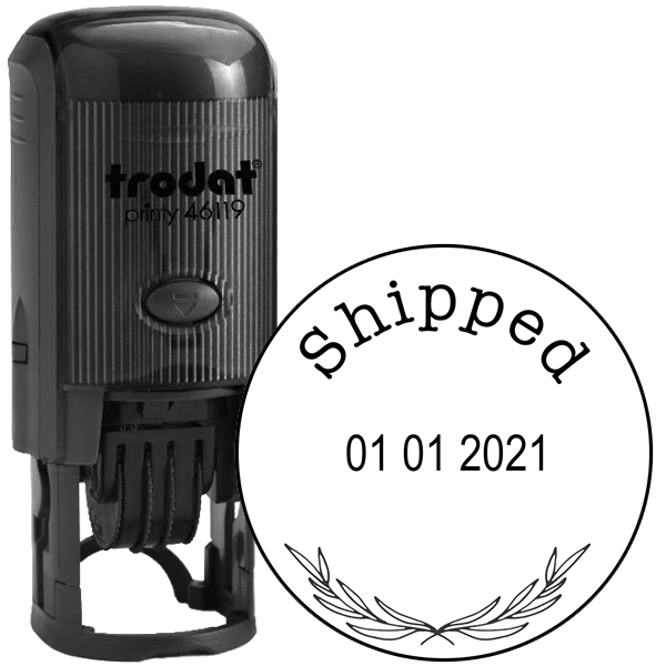 Small Decorative Shipped Dater Stamp