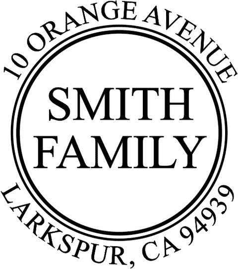Round Double Outlined Stamp