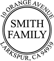 Round Double Outlined Stamp