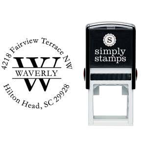 Waverly Return Address Stamp Body and Design