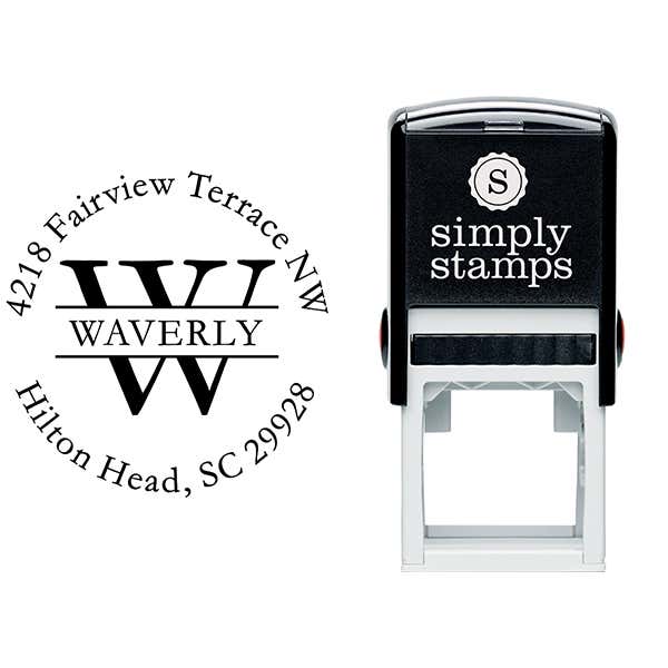 Waverly Return Address Stamp Body and Design