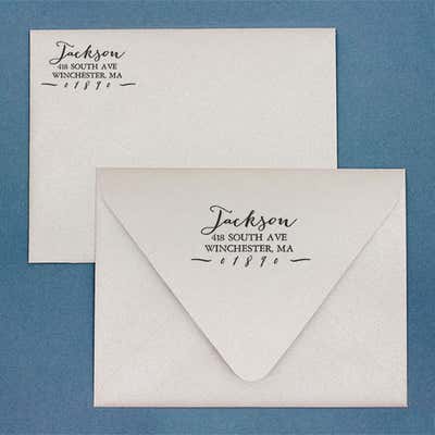 Jackson Return Address Stamp - alternate view