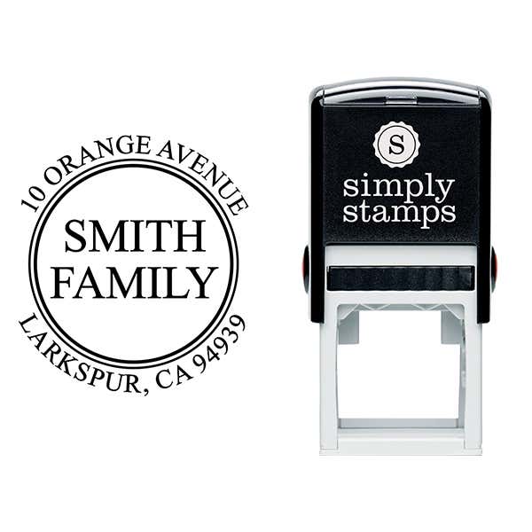 Round Double Outlined Stamp Stamp Body and Imprint