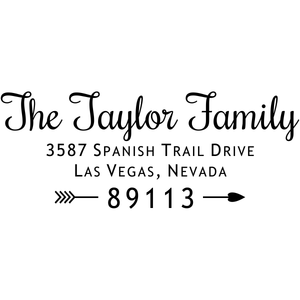 Taylor Family Love Return Address Stamp
