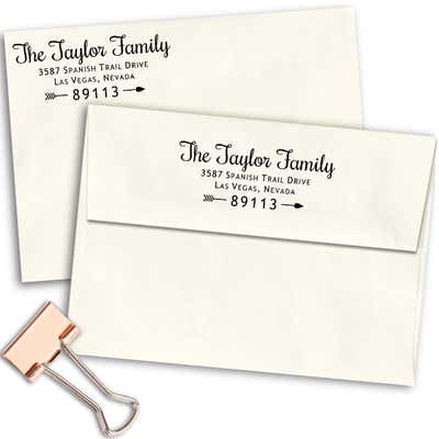 Taylor Family Love Return Address Stamp - alternate view