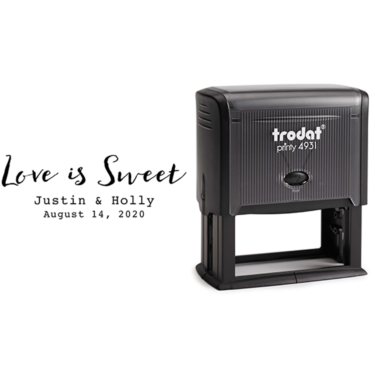 Love is Sweet Wedding Couple Rubber Stamp Body and Design