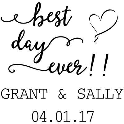 Best Day Ever Wedding Rubber Stamp - alternate view
