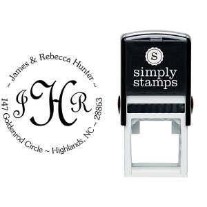 Monogram Address Stamp Stamp Body and Imprint