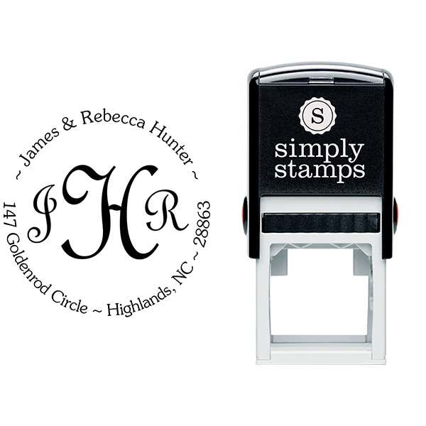Monogram Address Stamp Stamp Body and Imprint