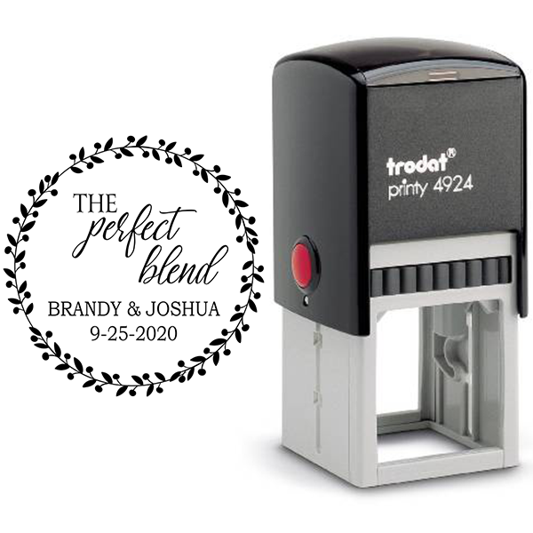 The Perfect Blend Wedding Date Stamp Body and Design