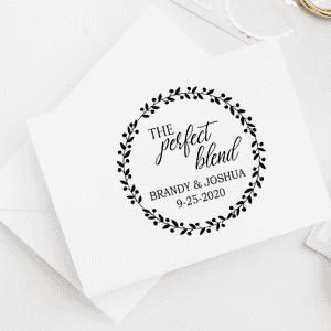 The Perfect Blend Wedding Date Stamp Imprint Example