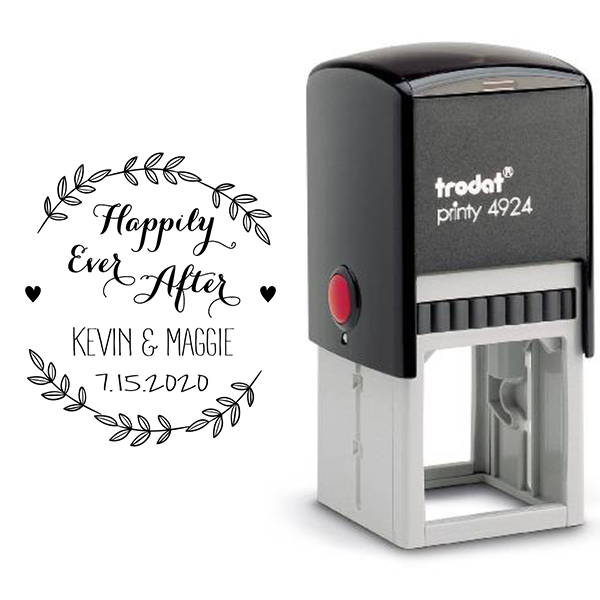Happily Ever After Wedding Stamp Body and Design