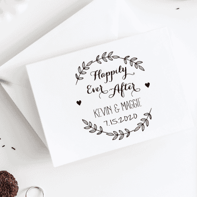 Happily Ever After Wedding Stamp - alternate view