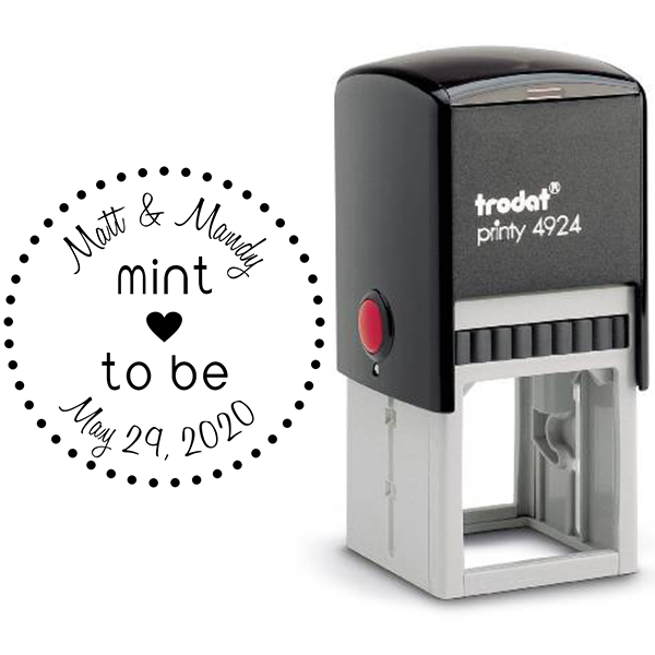 Mint to Be Wedding Stamp Body and Design