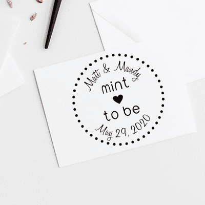 Mint to Be Wedding Stamp - alternate view