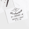 And The Adventure Begins Wedding Stamp Imprint Example