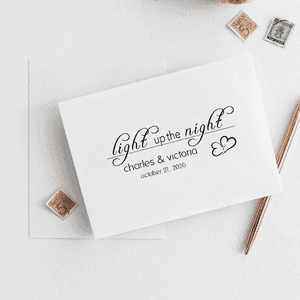 Light up the Night Wedding Stamp Imprint Example