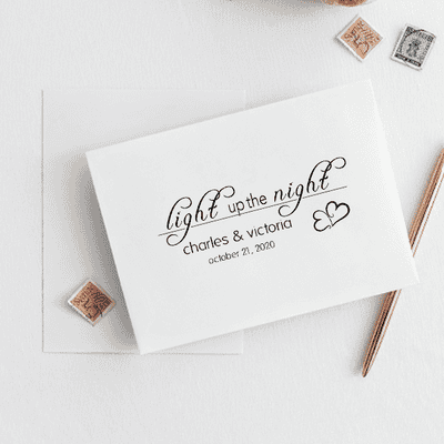 Light up the Night Wedding Stamp - alternate view
