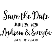 Save the Date Announcement Rubber Stamp