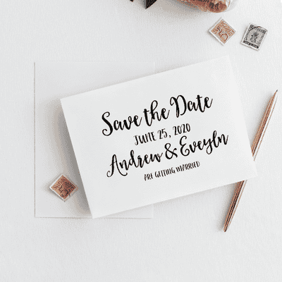 Save the Date Announcement Rubber Stamp - alternate view