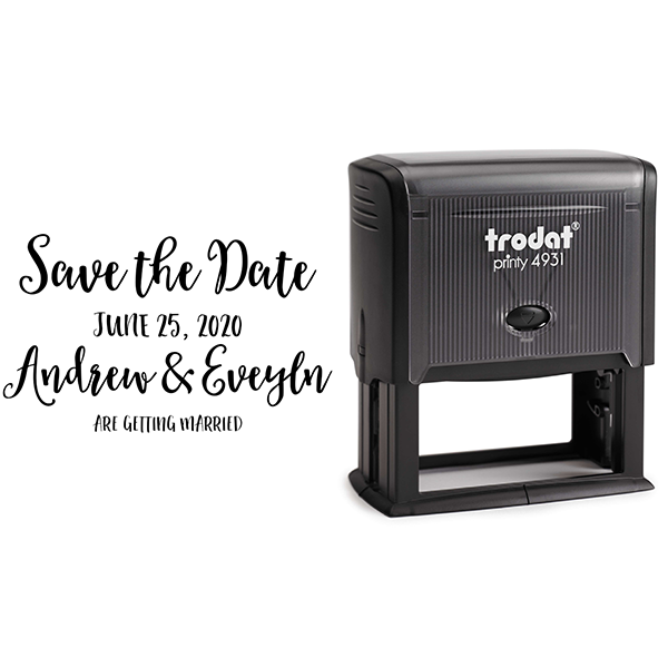 Save the Date Announcement Rubber Stamp Body and Design