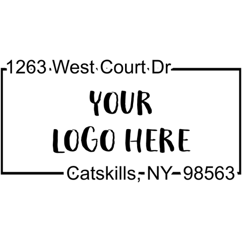 Self-Inking Logo Address Stamp