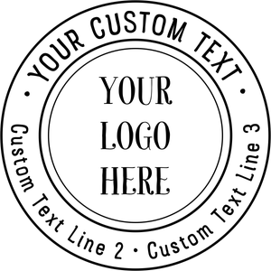 Double Ring Custom Logo Round Stamp Imprint