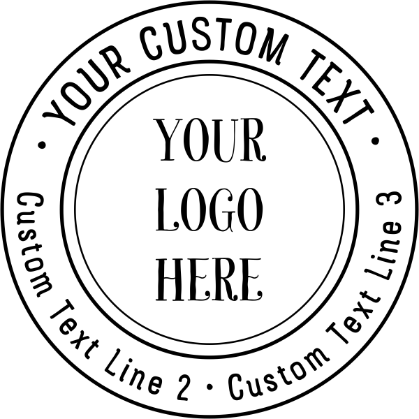 Double Ring Custom Logo Round Stamp Imprint