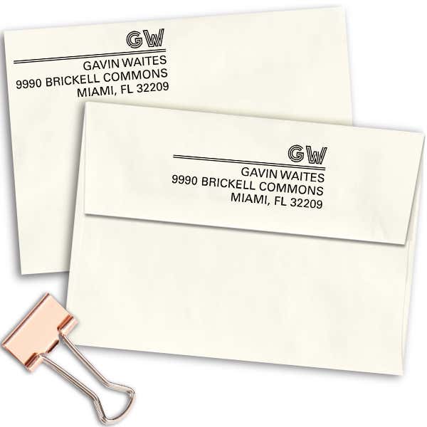 Gavin Graphic Address Stamp Imprint Example