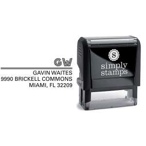 Gavin Graphic Address Stamp Body and Design