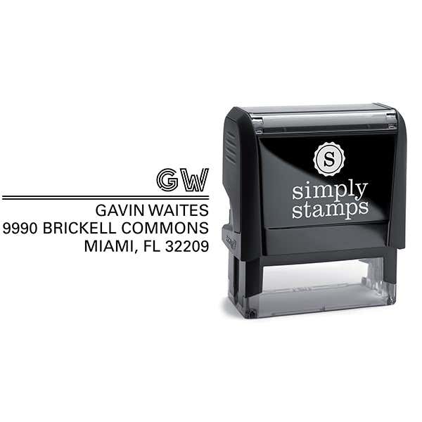 Gavin Graphic Address Stamp Body and Design