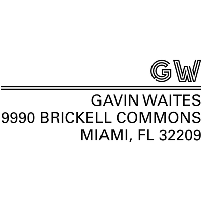 Gavin Graphic Address Stamp
