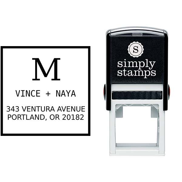 Vince Contrast Address Stamp Body and Design