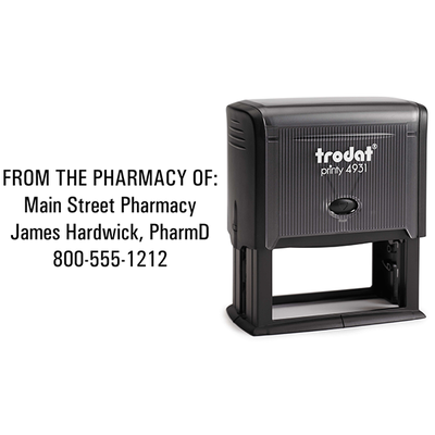 Custom From the Pharmacy of Rubber Stamp - alternate view