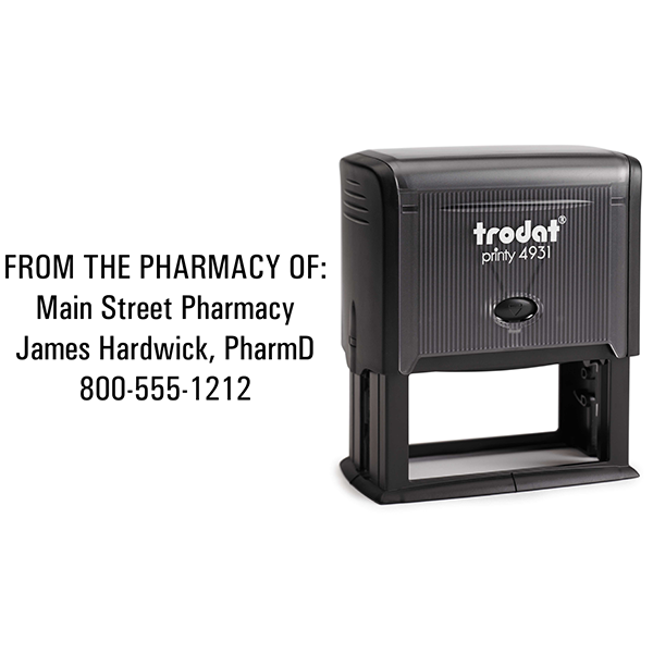 Custom From the Pharmacy of Rubber Stamp Body and Design