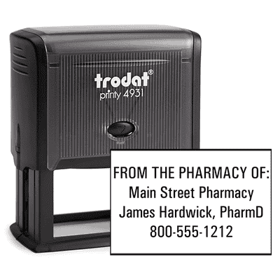 Custom From the Pharmacy of Rubber Stamp
