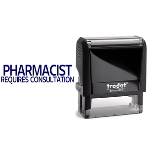 Pharmacist Requires Consultation Rubber Stamp Body and Design
